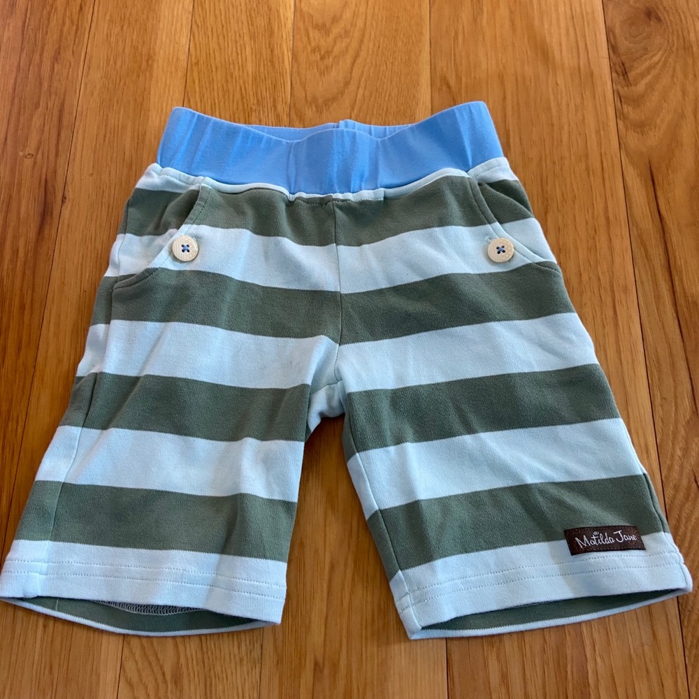 Matilda Jane striped Bermuda shorts. Unisex